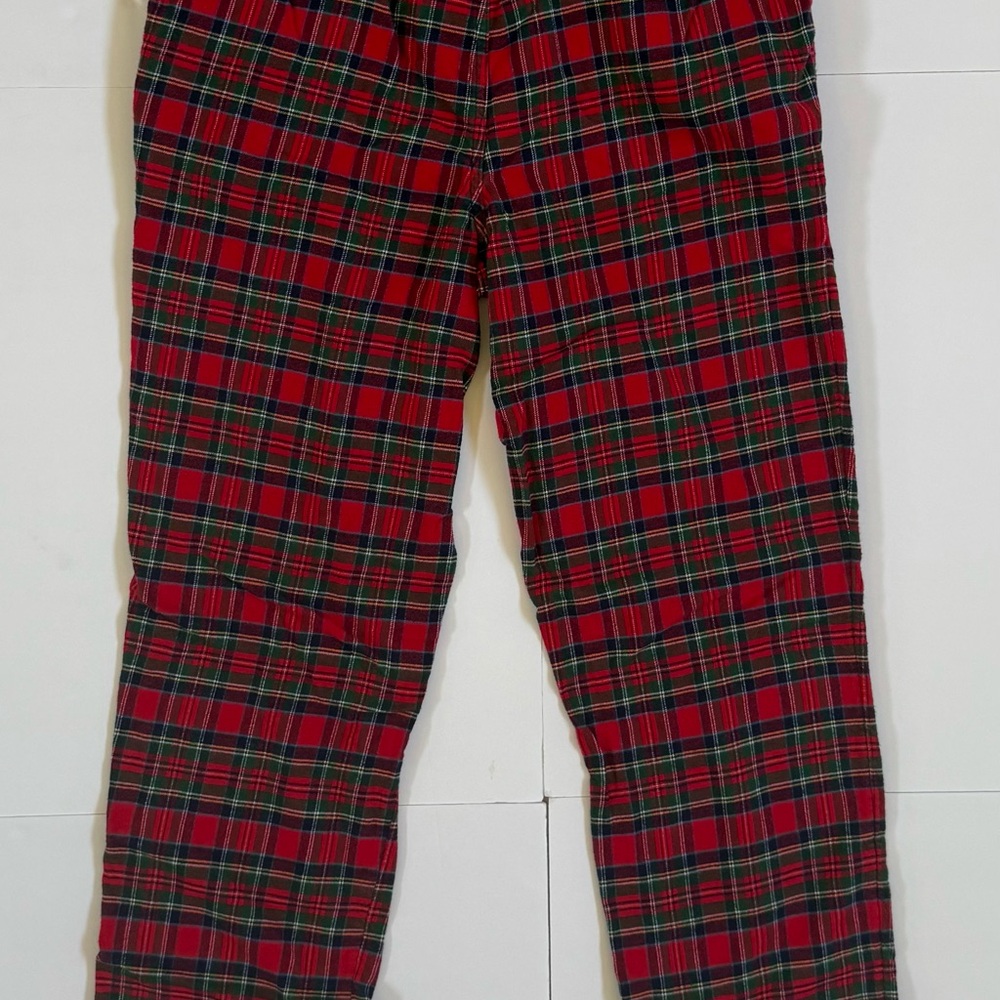 Vineyard Vines Pajama Pants Womens Medium Red Tartan Plaid Cotton Blend Lounge - Picture 2 of 3